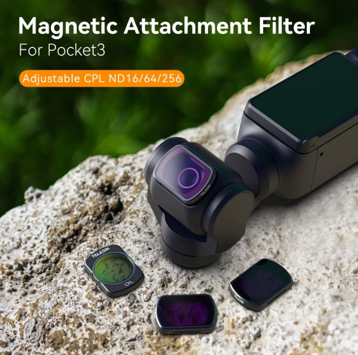 پک 4تایی فیلتر CPL+ND16/64/256 برای DJI OSMO Pocket 3 - تلسین